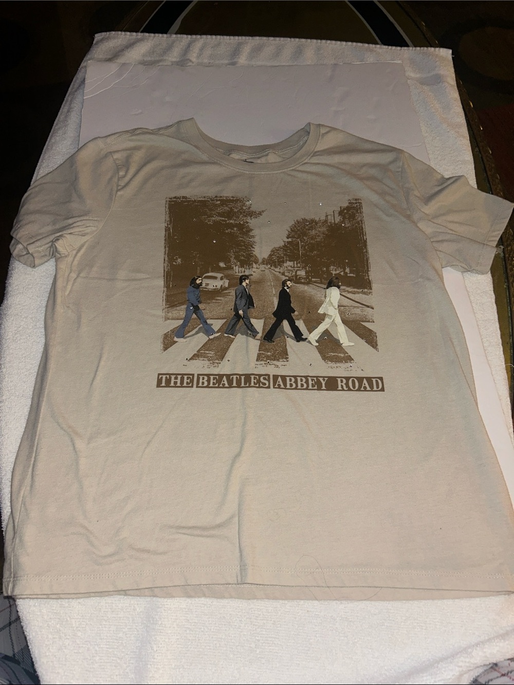 The Beatles Beige Abbey Road Graphic Tee